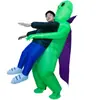 Especial transfronterizo para el Festival de Halloween divertidos suministros para fiestas disfraz de juego ET alienígena verde ropa inflable