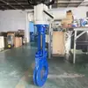Válvula de Compuerta Tipo Cuchilla Conectada por Brida, Válvula de Descarga de Escoria para Minería, Válvula de Compuerta Tipo Cuchilla para Minería Pz73H-10P Dn100