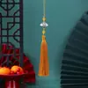 Borla de Nudo de Bambú Estilo Antiguo Boting Borla Pequeña Borla para Abanico Blanco Accesorios para Vestido Hanfu Cheongsam Estilo Antiguo Accesorios de Ropa