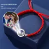 Pulsera de Foto Color Proyección Pareja Popular en Internet Estilo Coreano Estudiante Tejida Regalo Joyería Conmemorativa Cuerda Roja Mano Pareja Femenina Masculina