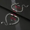 Pulseira de Casal Mobius em Aço Inoxidável com Gravação a Laser Logotipo Personalizado Símbolo do Infinito Presente de Dia dos Namorados