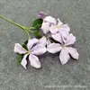6 Cabezas de Orquídea de Llama Flores Artificiales, Líneas de Lirio, Flores Decorativas, Arreglos Florales, Arreglos Florales de Pared de Flores, Decoración de Hotel y Hogar Flores Artificiales