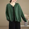 Tiro real Otoño/Invierno Nuevo Simple Color Sólido Chaqueta Cardigan de Doble Cremallera Talla Grande Manga Larga Cuello Redondo Top para Mujer