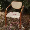 Silla de Comedor Estilo Vintage, Silla con Respaldo Estilo Francés para Uso Doméstico, Silla Retro Minimalista, Silla de Pino con Respaldo Estilo Francés para Casa de Huéspedes