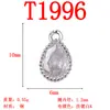 Mini Gota de Agua Oval Corazón Estrella de Cinco Puntas Forma de Corazón Zirconia Incrustada Cobre Puro Colgante Pendiente Hecho a Mano Borla Colgante Materiales