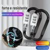 Mosquetão sólido de fábrica para uso externo, tipo D portátil, cadeado multifuncional com senha, cadeado para mochila, cadeado para capacete de carro elétrico