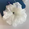 Goma para el pelo de malla suave y esponjosa con lunares estilo francés, coleta de pelo perezoso estilo coreano, accesorio para moño