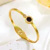 Pulsera Redonda Romana de Acero de Titanio para Mujer, Nueva Pulsera de Acero Inoxidable, Accesorio de Mano Versátil Estilo Ins, Joyería de Pulsera de Moda