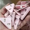 Clip de Triángulo de Color Transparente de Plástico Papelería Multifuncional Estudiante Clip para Borde de Papel de Examen Libro Ángulo Clip para Archivo Artefacto Anti-rodamiento