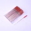 Escova de Cílios Descartável com Haste de Cristal e Cabeça Dupla de Escova Espiral Sólida de Nylon, Ferramenta de Limpeza de Maquiagem em Estoque