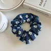 Diadema Azul Denim con Flor de Rosa para Mujer 2025 Nueva Diadema de Flores en la Parte Trasera de la Cabeza, Versátil para Salir, Joyería de Flor Grande para el Cabello