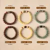 Pulsera de un solo círculo con cuentas de la suerte de Xizang, verde degradado creativo con efecto envejecido, Bodhi Yin literario, leche Mang Bodhi vintage, para hombres y mujeres