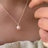 Collar de Cadena de Transferencia de Plata de Ley S925 para Mujer Cadena para Clavícula Versátil Elegante Collar Lujo Accesible Collares Cortos de Gama Alta Accesorios