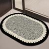 Tapete de Terra Diatomácea Tapete Absorvente para Banheiro Tapete de Entrada para Lavabo Tapete para Porta de Banheiro Tapete Antiderrapante para os Pés para Vaso Sanitário