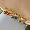Nicho francês simples ins estilo frio único diamante incrustado zircão design senso elegante all-Match brincos banhados a ouro 18K