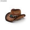 Sombrero de vaquero de copa dura, sombrero de playa, nuevo sombrero de verano, sombrero de paja panamá para hombres y mujeres, sombrero de copa, sombrero de vaquero occidental americano
