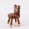 Madeira de Nogueira Preta de Venda Quente 2026 Alemã Suporte para Celular de Cadeira Panda Ornamento de Madeira Maciça Criativo para Desktop Base