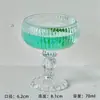Vidrio de tallo alto con relieve ins sentido de diseño mini copa de cóctel copa creativa para bebidas copa de martini copa de postre