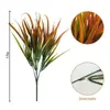 Ramo Artificial de Otoño Transfronterizo Hojas de Eucalipto Planta Artificial Hoja Persa Arreglo de Flores Violetas Decoración de Cesta Colgante