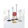 Suporte de Cartão de Mesa em Aço Inoxidável Restaurante Número de Mesa Vertical Cartão de Mesa Cartão de Menu Cartão de Exibição de Preço de Prato Clipe de Exibição Cartão de Mesa