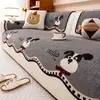 Almofada de sofá de chenille cartoon, adequada para todas as estações, almofada de assento antiderrapante de luxo leve 2026, tecido de capa de sofá anti-arranhão de gato atacado