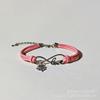 Moda de Amazon 8 palabras amor hojas cuerda de terciopelo hecho a mano simple atmósfera pulsera caliente al por mayor