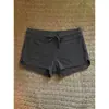 Pijama coreano de estilo simple, color liso, con cordón, agradable para la piel, para mujer, verano, holgado, de cintura baja, con abertura en el dobladillo, se puede usar fuera, pantalones para casa
