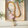 Brocado de Canção Colecionável Original Patrimônio Cultural Imaterial Pingente Original de Cabaça, Elegante Colar de Pérolas, Novo Estilo Chinês, Ótimo Presente
