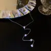 Collar Retro Irregular con Lazo Corazón y Borla para Otoño e Invierno Diseño de Nicho Cadena para Clavícula Estilo Fresco Collar Versátil