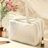 Bolsa de Cosméticos para Mulheres, Bolsa de Armazenamento de Cosméticos à Prova d'Água de Grande Capacidade para Viagem, Necessaire Portátil de Mão Visível para Viagens de Negócios