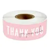 Sticker de agradecimiento de papel kraft de venta caliente transfronteriza, rectangular, para sellado, para embalaje de negocios, decorativo, pegatina