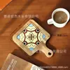 En stock Portavasos de Azulejo de Madera Maciza con Asa Aislamiento Térmico Salvamanteles Simple para Hogar de Madera Maciza para Mesa de Comedor Salvamanteles para Sopa y Arena