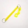 En stock de fábrica directo Cuerda de resorte de plástico EVA hebilla de resorte color cuerda de resorte transparente llavero de resorte