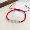 Novo Cordão de Mão Flor de Lótus Chinesa Artesanal Ajustável Artístico Simples Moda Pulseira Pulseira Presente para Casal Feminino