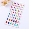 Pegatina Facial de Gota de Agua Caliente Transfronteriza Forma de Gota de Agua DIY Acrílico Transparente Ojo Lágrima Maquillaje Personalizado Gema Decorativa