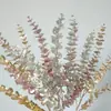 Galhos de Eucalipto com Lantejoulas e Folhas de Dinheiro Artificiais, Enfeite de Balde da Fortuna de Cinco Pontas, Decoração de Casa, Adereço Simples para Fotografia