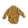 [em estoque] Duas peças para cada mão ~ Suéter infantil Primavera e Outono versão coreana de tesouro da moda masculino e feminino gola alta cachecol suéter