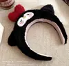 Nova Faixa de Cabeça de Gatinho com Trevo de Quatro Folhas para Outono e Inverno, Faixa de Cabeça para Lavar o Rosto em Dormitórios Estudantis, Acessórios de Cabelo de Pelúcia Criativos e Fofos