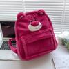 Mochila Escolar Modelo Novo 2026 Estilo Japonês Bolsa de Pelúcia Mochila Escolar de Desenho Animado Fofa Estilo Universitário Mochila de Outono e Inverno
