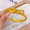 Pulseira Antiga Banhada a Ouro com Dragão de Olhos Vermelhos para Atrair Riqueza e Boa Sorte, Latão Banhado a Ouro Que Não Desbota Facilmente, Pulseira do Dragão do Zodíaco