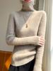 Suéter de Cuello Alto Nuevo 2025 para Mujer, Tejido Grueso de Otoño e Invierno, Camiseta Básica Corta de Manga Larga Ajustada, Versión Coreana