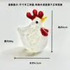 Zibo Pura Artesanal Criativo Fofo Animal Galo Enfeites Produtos de Vidro Frango Gordo Quarto Decorações para Casa