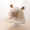 Gorro de Bebé para Primavera y Otoño, Gorro de Pescador de Pana para Niños, Gorro de Sol de Dibujos Animados para Niña, Gorro Cortavientos para Niño, Lindo de Invierno