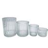 Efecto de Luz de Choque de Vidrio Vertical Accesorios para Cena Romántica a la Luz de Velas Portavelas de Aromaterapia Vaso Transparente Vertical para Velas