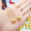 Moneda Europea Sandalias Doradas Mate Letra H Colgante Clásico Pequeño Emma Colgante Collar Artesanía Exquisita Oro de Imitación Joyería para Mujer