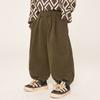 Pantalones Changguo para Niños con Forro de Polar Invierno Pantalones Casuales con Forro de Polar para Niños Pequeños Pantalones de Linterna Sueltos Engrosados