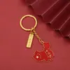 Colgante Souvenir Patriótico del Día Nacional Metal Tendencia Nacional Llavero Creativo Mochila de Alto Valor Decoración Bandera Roja de Cinco Estrellas