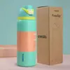 Taza Termo Popular Owala Transfronteriza de Acero Inoxidable 304 de Doble Capa para Frutas, de Aspecto Elegante, Gran Capacidad, Portátil, Taza de Rebote