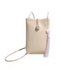Nova Bolsa Pequena de Tecido Estilo Chinês Nova Bolsa Simples Casual com Franja para Celular Estilo Coreano Bolsa Transversal Versátil