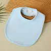 Babeiro em Forma de U de Algodão Crepe para Bebê, Babador de Alimentação para Bebê, Cor Sólida, Toalha de Saliva Anti-Vômito para Recém-Nascido, Algodão Puro Classe A